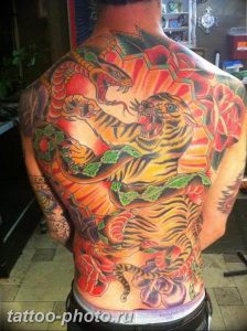 фото тату тигр и дракон 07.12.2018 №014 - tattoo tiger and dragon - tattoo-photo.ru